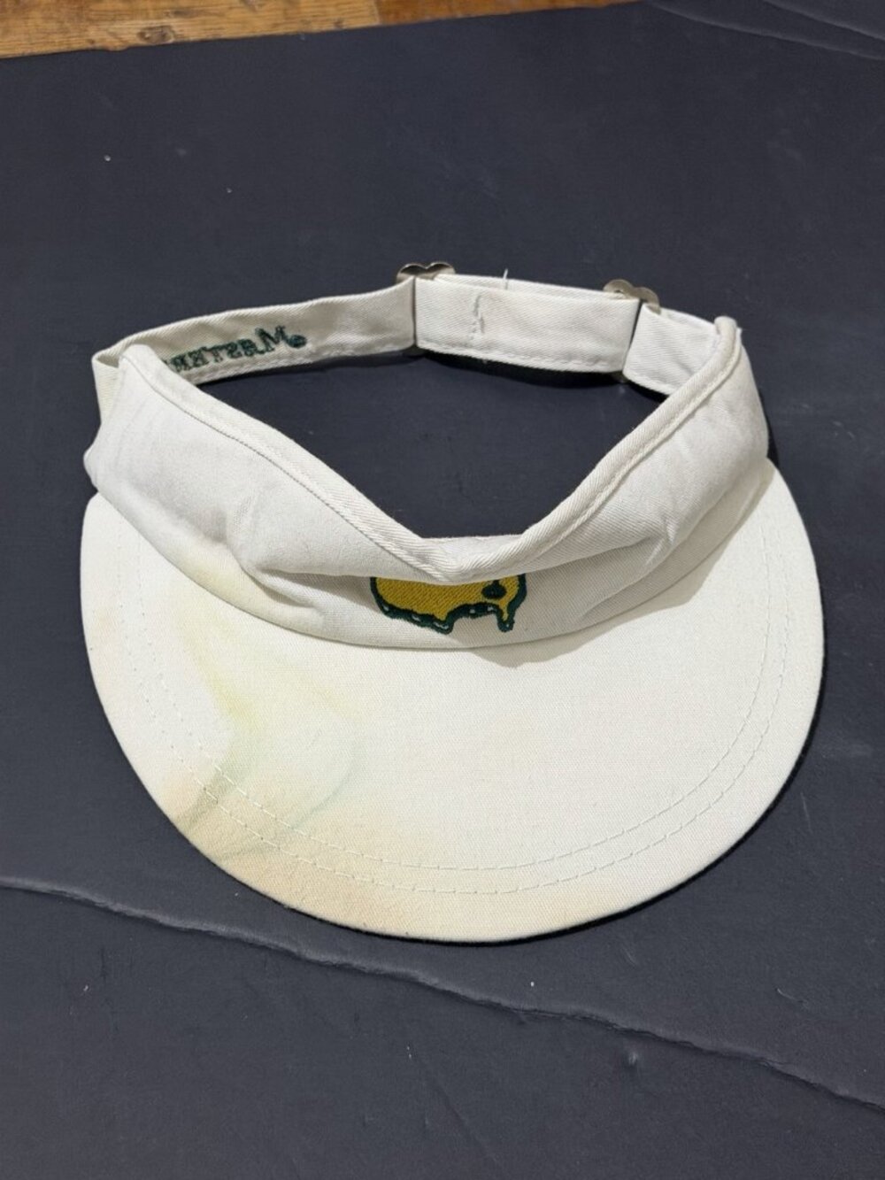 VINTAGE Masters Golf Visor Hat Cap Strapback Augusta American Needle USA